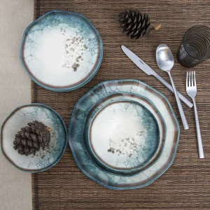 Servies set porselein - 24 delig -  Oceaan blauw - Lagoon