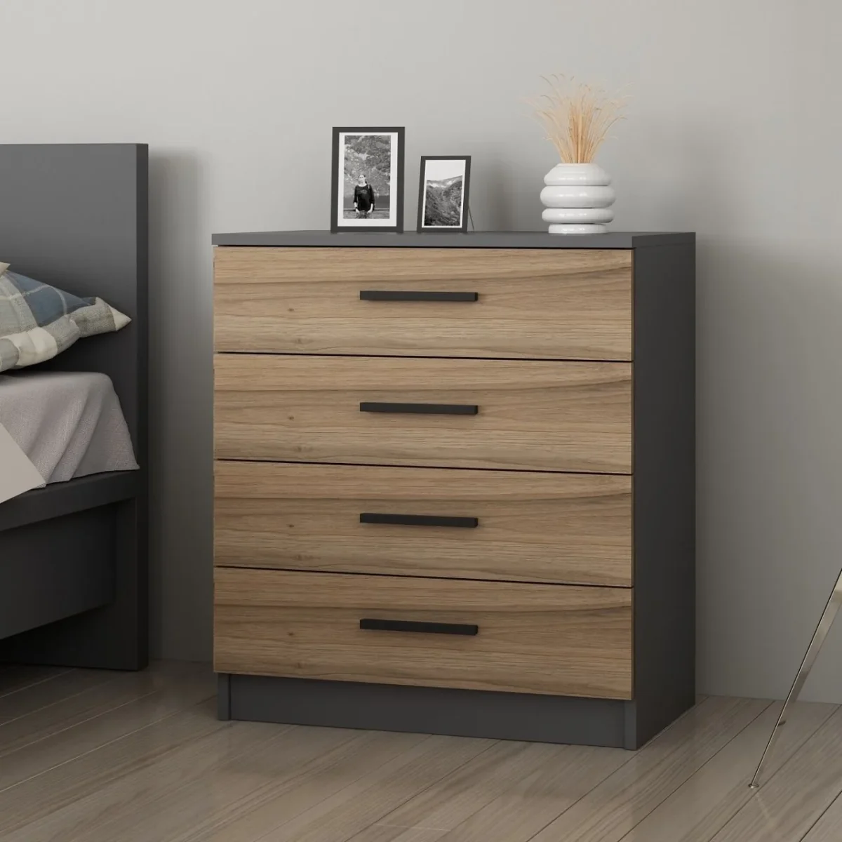 Ladekast Kale Walnoot Melamine 70x42x79 cm - Afbeelding 3