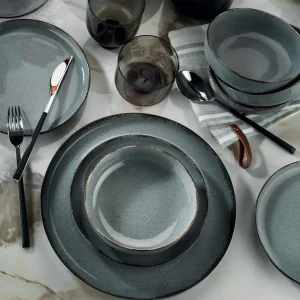 Servies set porselein - 24 delig -  Oceaan blauw - Ocean