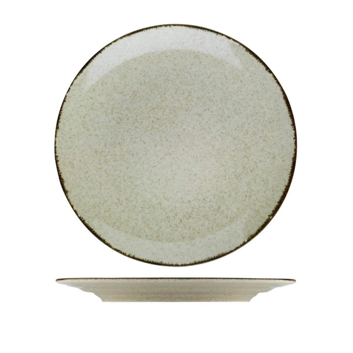Servies set porselein - 24 delig - Zand rustiek - Sand - Afbeelding 8