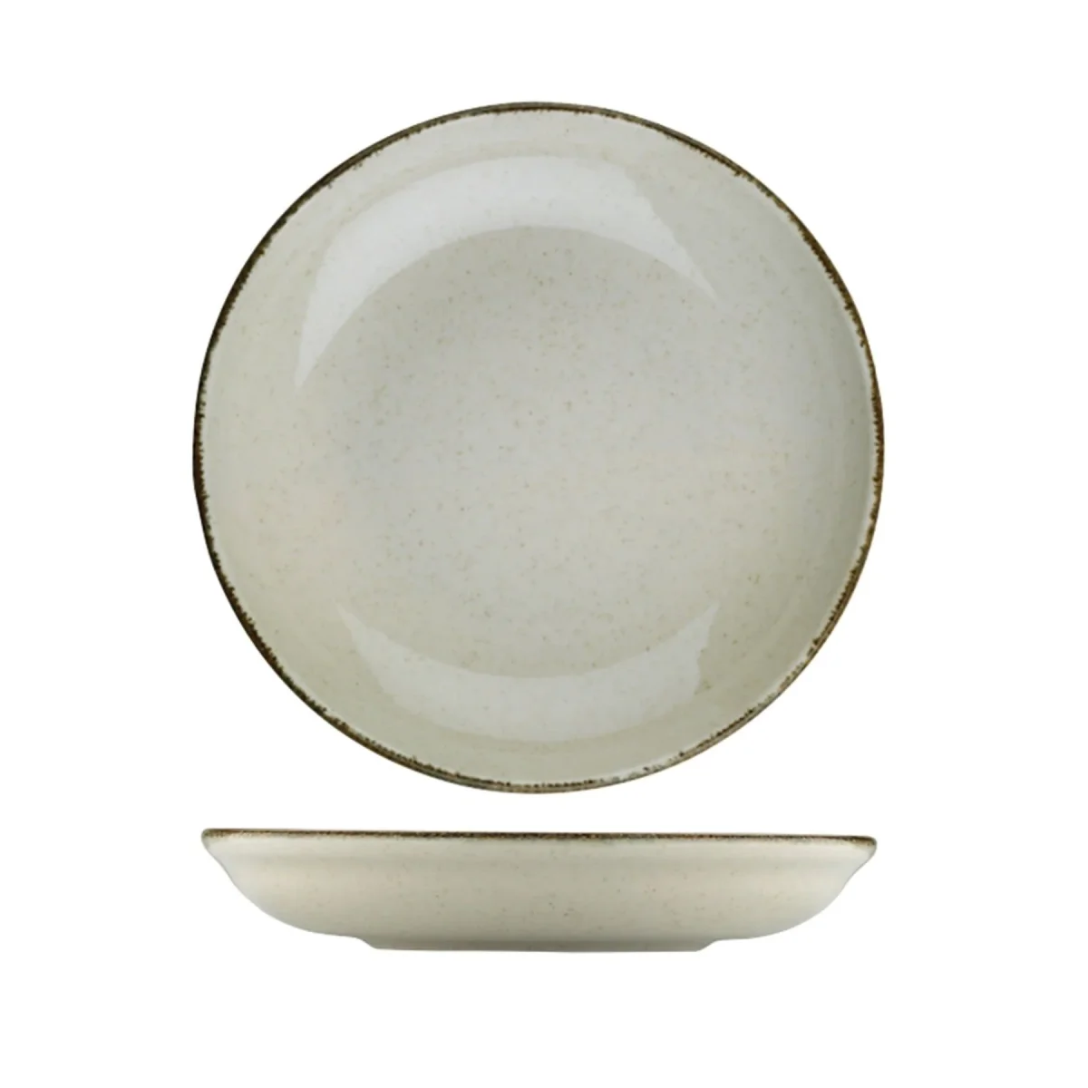 Servies set porselein - 24 delig - Zand rustiek - Sand - Afbeelding 9