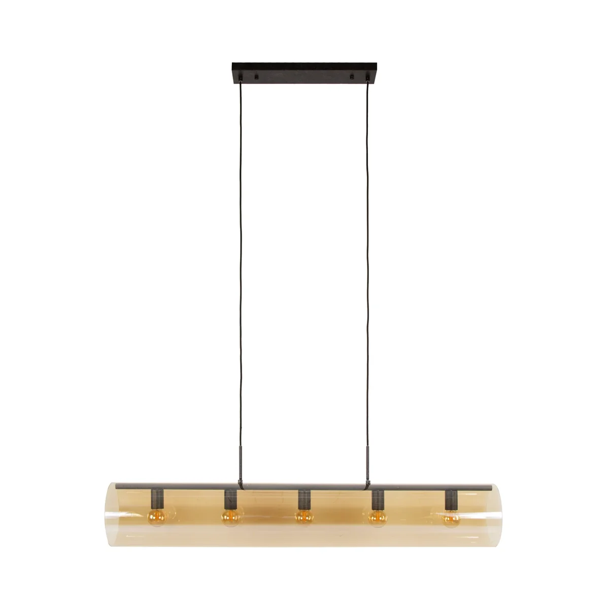 Hanglamp Cai 5-lichts amber glas - Afbeelding 6