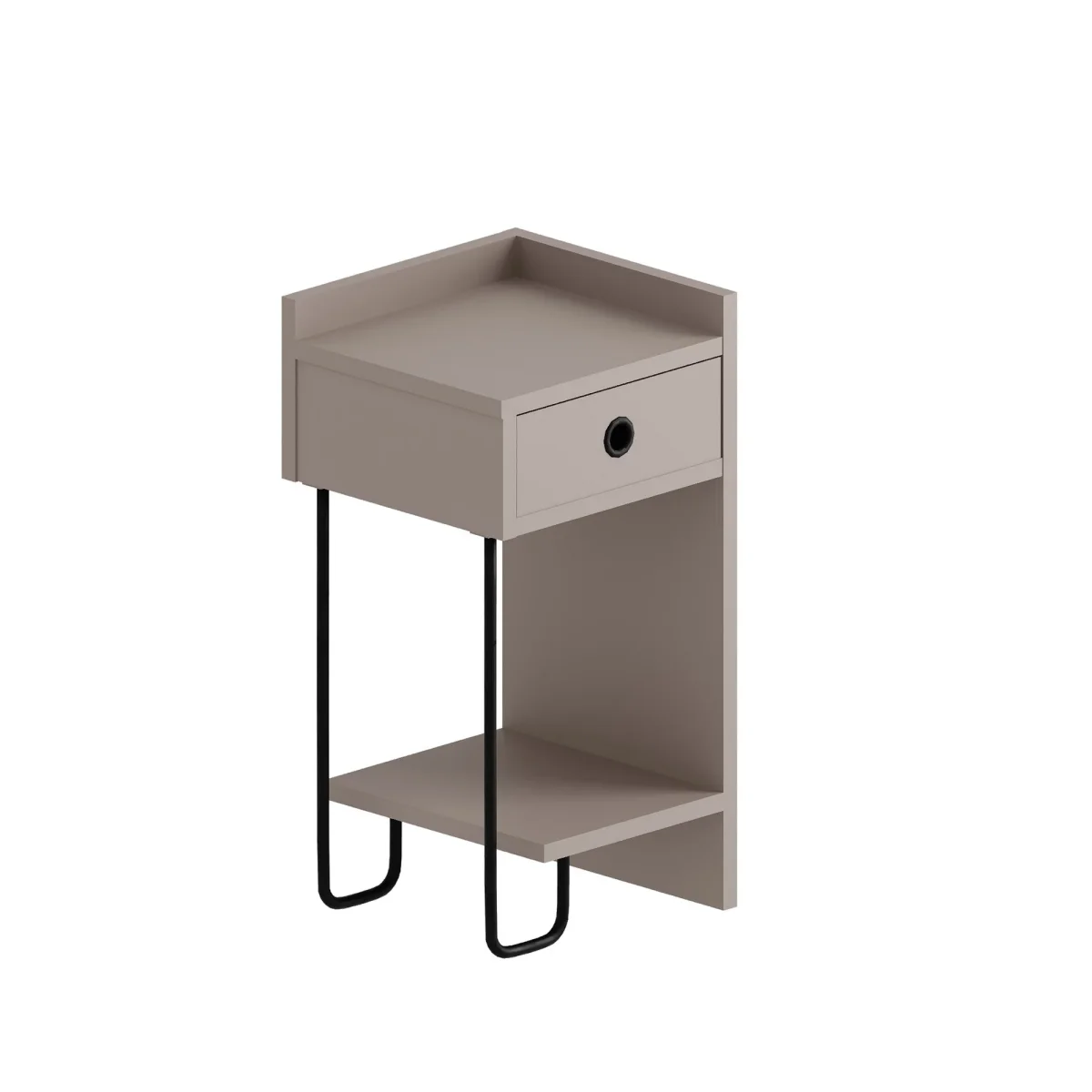 Nachtkastje Sirius Rechts Mokka Melamine 32x61x30 cm - Afbeelding 7