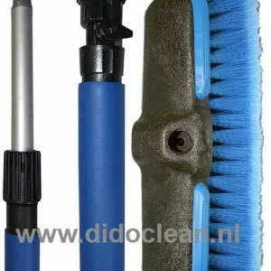 Wasborstel met waterstop en gardena aansluiting