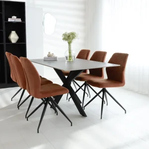Eettafel Edin Sintered Stone Marmerlook Grijs