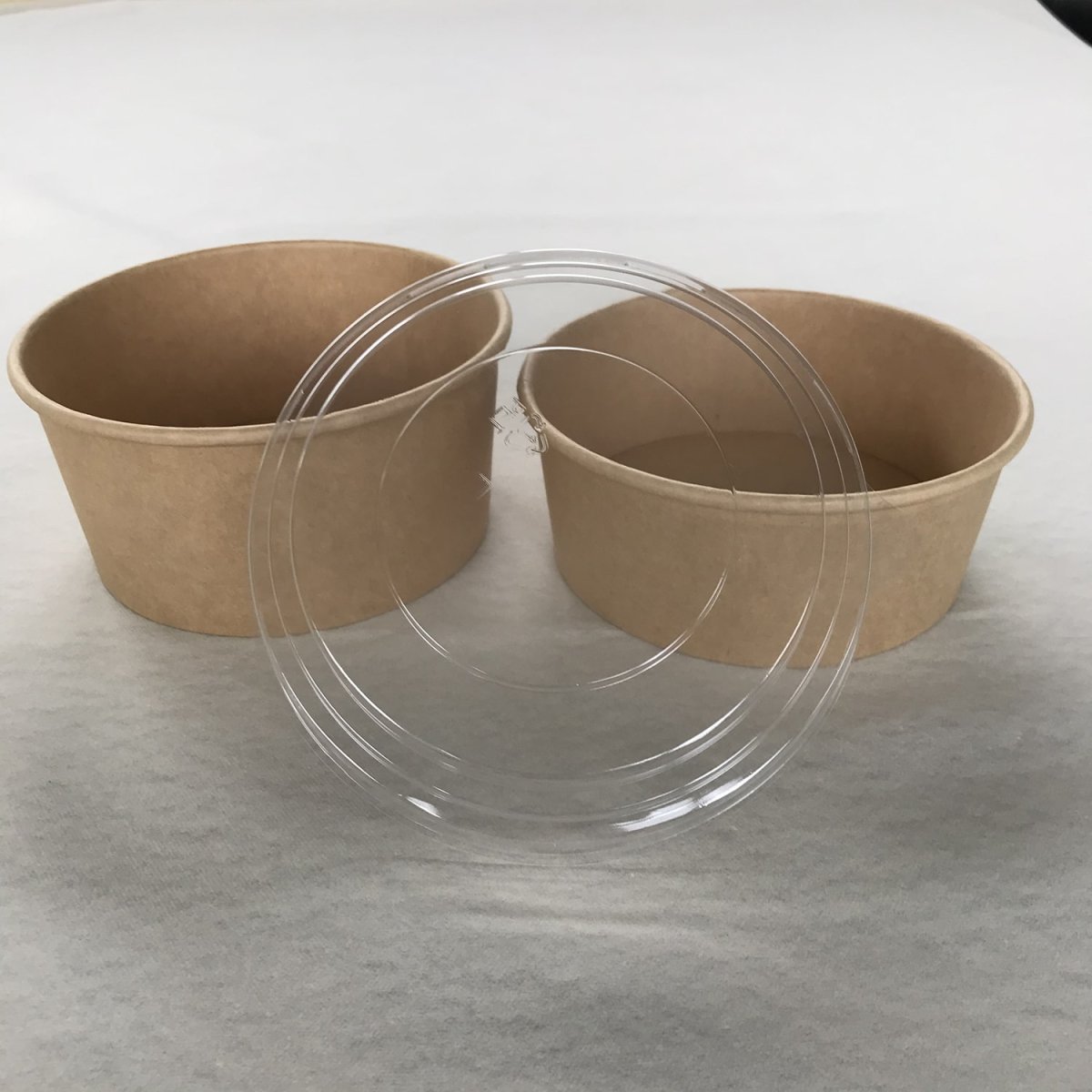Plastic deksel – kartonnen bio bowl – 500/750/1000ml – 300 st. - Afbeelding 3